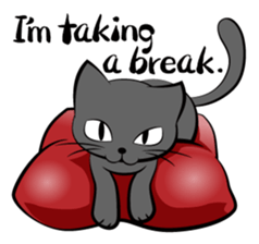 I am a black cat.-English- sticker #6296182