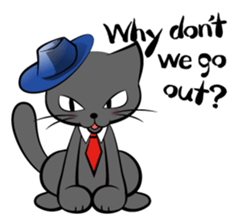 I am a black cat.-English- sticker #6296183