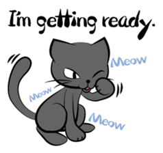 I am a black cat.-English- sticker #6296184