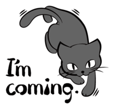 I am a black cat.-English- sticker #6296185