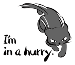 I am a black cat.-English- sticker #6296186