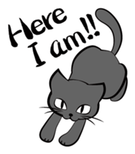 I am a black cat.-English- sticker #6296187