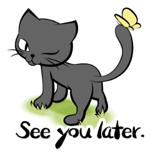 I am a black cat.-English- sticker #6296188