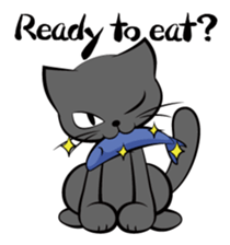 I am a black cat.-English- sticker #6296193