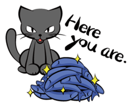 I am a black cat.-English- sticker #6296194