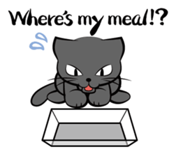 I am a black cat.-English- sticker #6296196