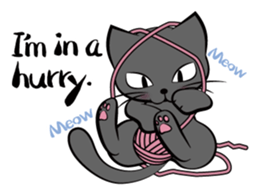 I am a black cat.-English- sticker #6296198