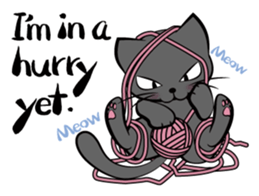 I am a black cat.-English- sticker #6296199