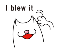 Bianco of the cat. (English version.) sticker #6296216