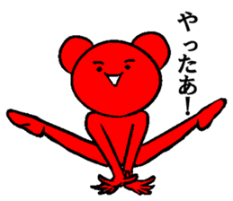 A dancing red bear sticker #6296588