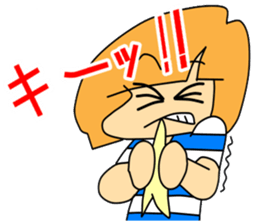 "a.i.u.e.o" of Japanese Girl Chiaki sticker #6297854