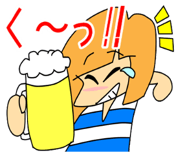 "a.i.u.e.o" of Japanese Girl Chiaki sticker #6297855