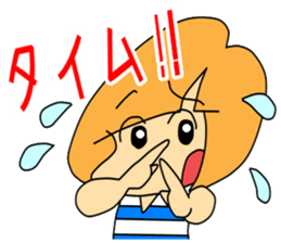 "a.i.u.e.o" of Japanese Girl Chiaki sticker #6297863