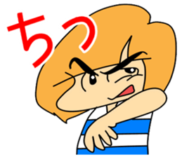 "a.i.u.e.o" of Japanese Girl Chiaki sticker #6297864