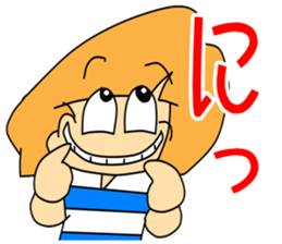 "a.i.u.e.o" of Japanese Girl Chiaki sticker #6297869