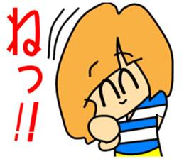 "a.i.u.e.o" of Japanese Girl Chiaki sticker #6297871