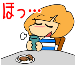 "a.i.u.e.o" of Japanese Girl Chiaki sticker #6297877