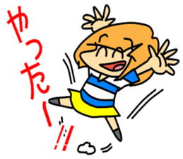 "a.i.u.e.o" of Japanese Girl Chiaki sticker #6297883