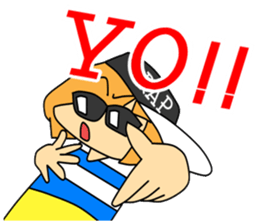 "a.i.u.e.o" of Japanese Girl Chiaki sticker #6297885