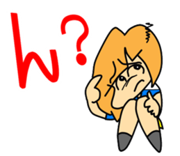 "a.i.u.e.o" of Japanese Girl Chiaki sticker #6297887