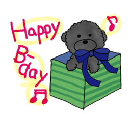 Hugh the black Dandelion dog sticker #6298366