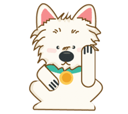 Wetbeard, the Wacky Wicked Westie! V2 sticker #6298760