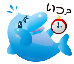 Cute Dolphin Iruka-ruka sticker #6299490