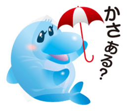 Cute Dolphin Iruka-ruka sticker #6299504
