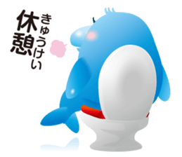 Cute Dolphin Iruka-ruka sticker #6299519