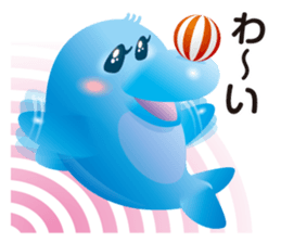 Cute Dolphin Iruka-ruka sticker #6299524