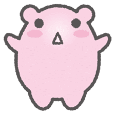 Pink Hamster Mofu-mofu sticker #6300548