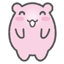 Pink Hamster Mofu-mofu sticker #6300551