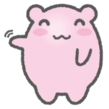 Pink Hamster Mofu-mofu sticker #6300552