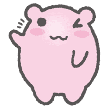 Pink Hamster Mofu-mofu sticker #6300553