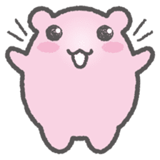 Pink Hamster Mofu-mofu sticker #6300561