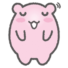 Pink Hamster Mofu-mofu sticker #6300562