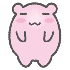 Pink Hamster Mofu-mofu sticker #6300565