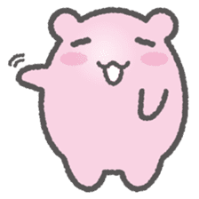 Pink Hamster Mofu-mofu sticker #6300566