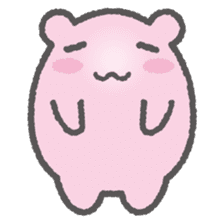Pink Hamster Mofu-mofu sticker #6300567