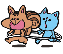 Branch and Aoneko sticker sticker #6300785