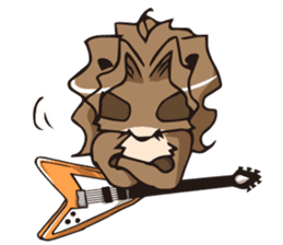 Guitarist raccoon Sticker sticker #6301584
