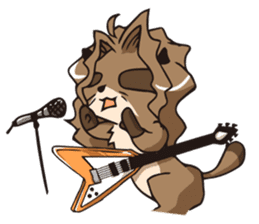 Guitarist raccoon Sticker sticker #6301589