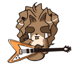 Guitarist raccoon Sticker sticker #6301590