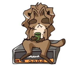 Guitarist raccoon Sticker sticker #6301596