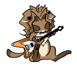 Guitarist raccoon Sticker sticker #6301599