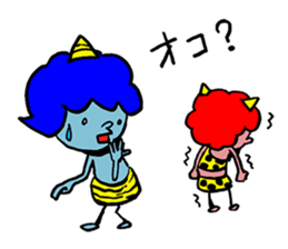 Red demon and blue demon sticker #6302761