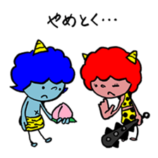 Red demon and blue demon sticker #6302773