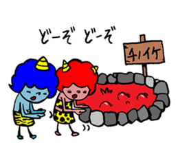 Red demon and blue demon sticker #6302788