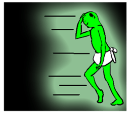 The bath, fond, fluorescent color uncle sticker #6303187