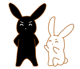 Good friends rabbits sticker #6305163